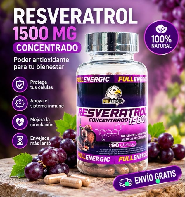 🌿 RESVERATROL — CUIDA TU BIENESTAR DESDE ADENTRO